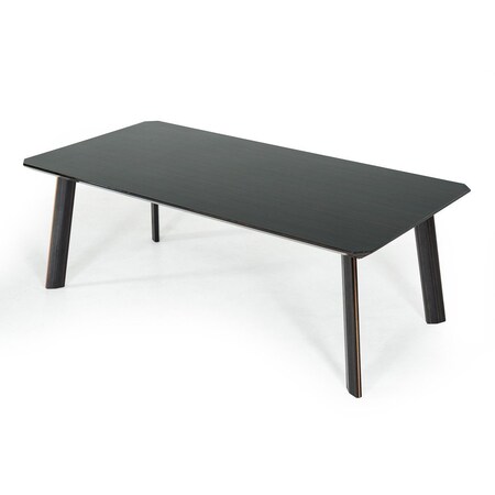 Homeroots 87" Ebony Dining Table 486028