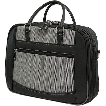 Mobile Edge - SCANFAST ELEMENT BRIEFCASE - 16IN - HERRINGBONE LARGE MESFEBHL