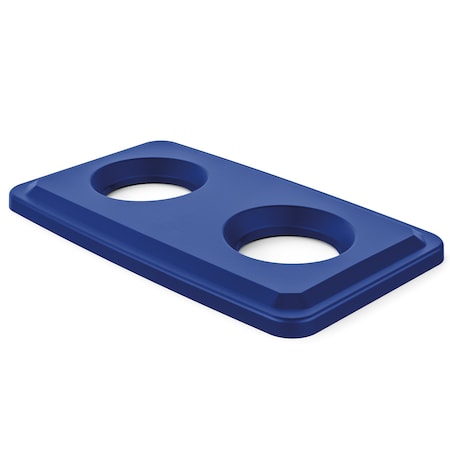 Suncast Commercial BOTTLE and CAN LID for 23 GALLON SLIM TRASH CAN, BLUE TCNLID02BLD