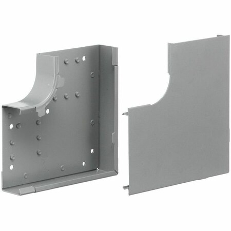 Hubbell Wiring Device-Kellems Flat Elbow, Gray, Steel, Elbows HBL4711GY