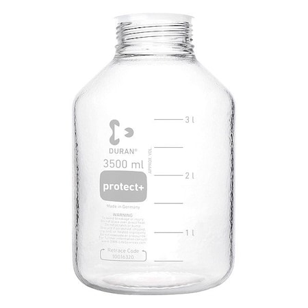 Duran Safety Coated Btl, Boro Glass, 271mm H 218656982