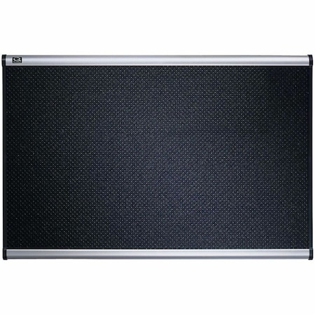 Quartet Mfg. Quartet, PRESTIGE EMBOSSED FOAM BULLETIN BOARD, 48 X 36, BLACK, ALUMINUM FRAME B344A