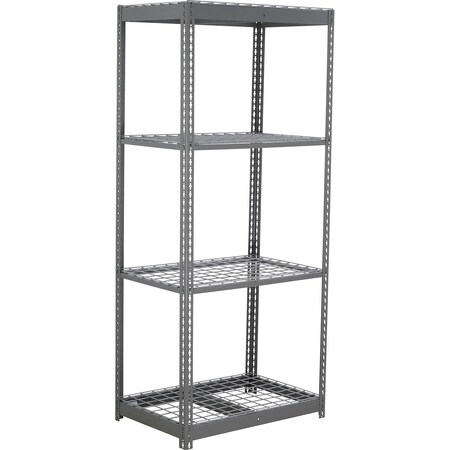 Global Industrial 4 Shelf, Commercial Duty Boltless Shelving, Starter, 36"W x 24"D x 96"H, Wire Deck B3165624