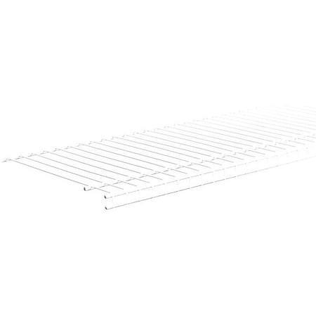 Closetmaid SuperSlide Wire Shelf, 40 lb, 1-Level, 12 in L, 48 in W, Steel, White 4714