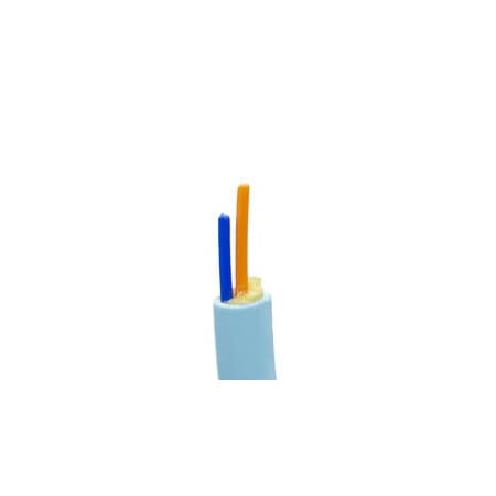 Cable Wholesale 2 Fiber Indoor Distribution Fiber Optic Cable, Multimode 50/125 OM3, 10 Gbit, Aqua, Riser 10E2-302NH