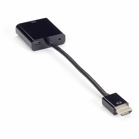 Black Box HDMI TO VGA ADAPTER CONVERTER WITH AUDIO, MALE/FEMALE DONGLE VA-HDMI-VGA-R2