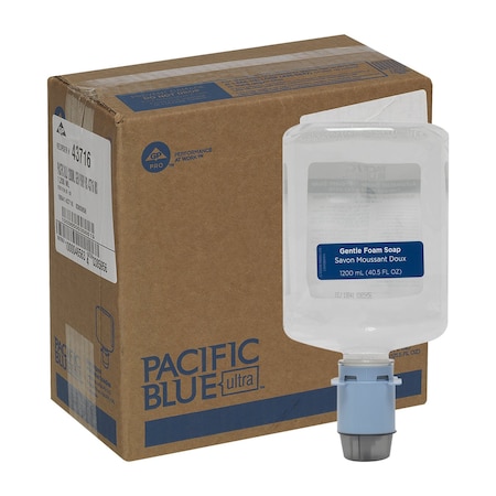 Georgia-Pacific Hand Soap, Pacific Blue Ultra Series, 1,200 mL, Foam, Fragrance Free, Yellow, 3 PK 43716