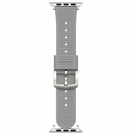 Elegani Waffle Rubber Watch Replacement Band Compatible with Apple Watch 46mm, Gray WFRBQR-GRY-46mm