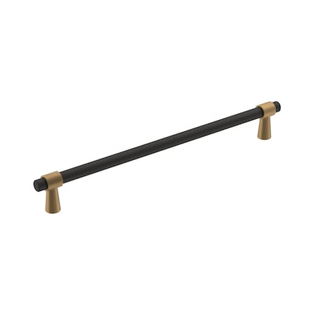 Amerock Mergence 8-13/16 in 224 mm Center-to-Center Matte Black/Champagne Bronze Cabinet Pull BP36861FBCZ