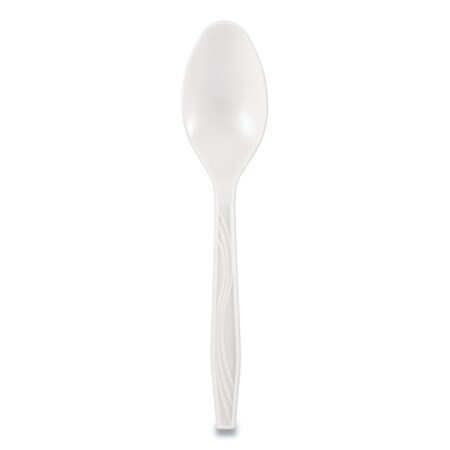 Berkley Square Elegant Dinnerware Heavyweight Cutlery, Spoon, Plastic, White, 500PK AFK89002