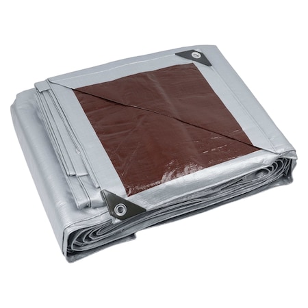 Zoro Select 10 mil Tarp, Brown, Silver 25010