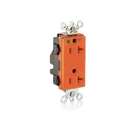 Leviton Hospital Grade Decora Receptacle, 20 Amp, 125 Volt MDT83-IG