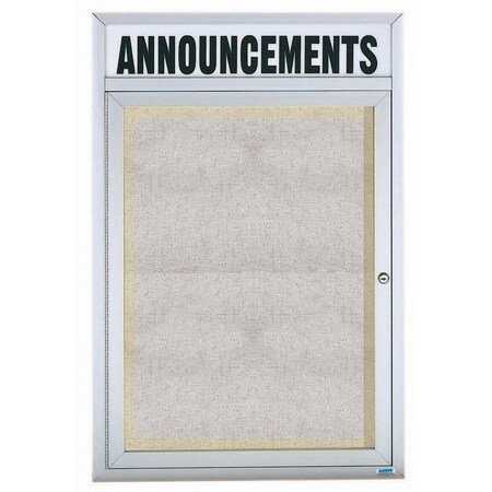 Aarco Header, ClearSatinAnodizedFinish, 36''Hx24''W ODCC3624RHI