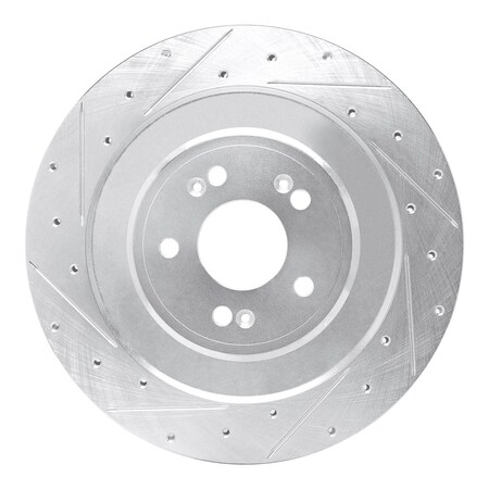 Dynamic Friction Co DFC Brake Rotor - Drilled and Slotted - Silver 631-10007L