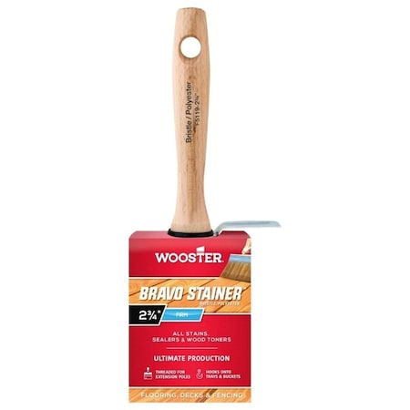 Wooster Stain Brush, 234 in W, China Bristle F5119-2 3/4