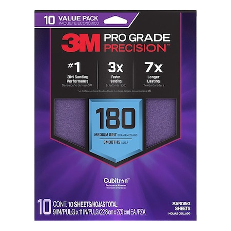 3M Sanding Sheets, PK 10 7100327522