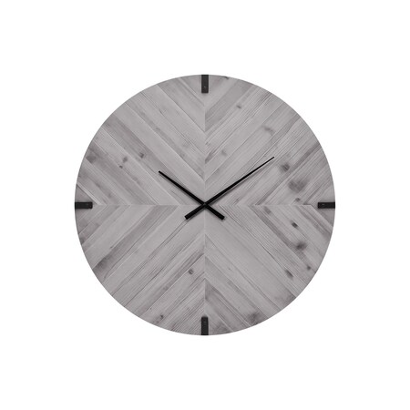 Monarch Specialties Clocks, 30-in. Round, Large Oversized, Wall Clock, Grey, Contemporary, Modern I 9038
