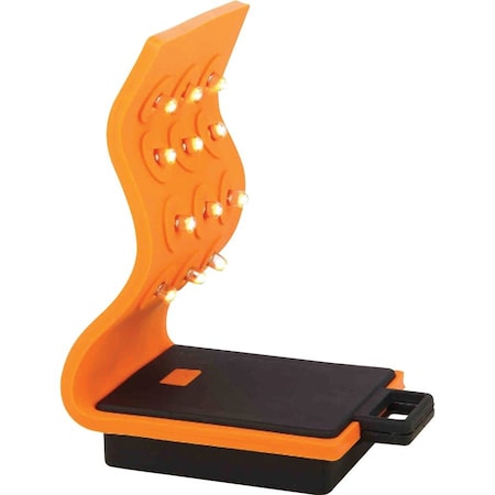 Mobile Ops Magnetic Silicone Orange 12 LED Flex ORANGE Flashlight 3 Functions Handsfree 42650