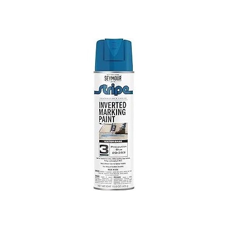 Seymour Midwest Stripe 3-Series Inverted Ground Marking Paint, Precaution Blue net 15oz. 20353-1