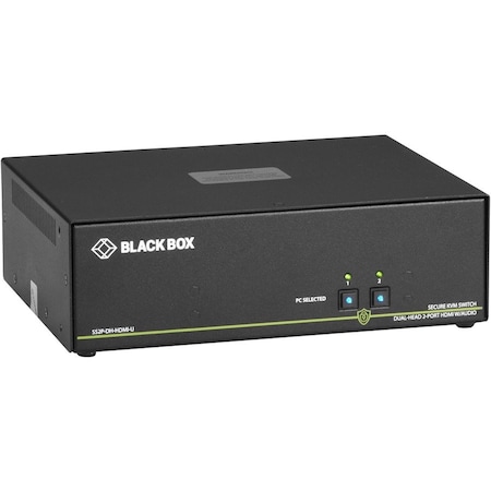 Black Box BLACK BOX Secure Niap 3.0 Kvm Switch - Dual-Head, Hdmi, 4K, 2-Port SS2P-DH-HDMI-U