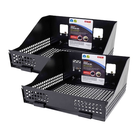 Mytee Products Heavy Duty Metal E-Track Bin for E-Track System, Enclosed Trailer Basket, 2PK ETK-StorageBinHDx2