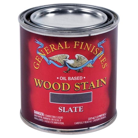 General Finishes 1/2 Pt General Finishes SLHP Slate Wood Stain Oil-Based Penetrating Stain MOQT