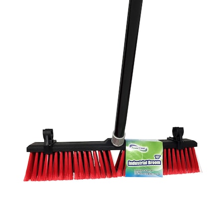 Powerclean Industrial Push Broom 18 with 5ft. Metal Handle IB01