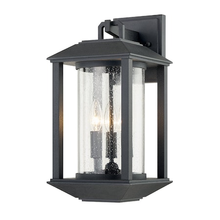 Troy Lighting Mccarthy 3 Light Wall Sconce 8.5 In. Forged Iron B7282-FOR