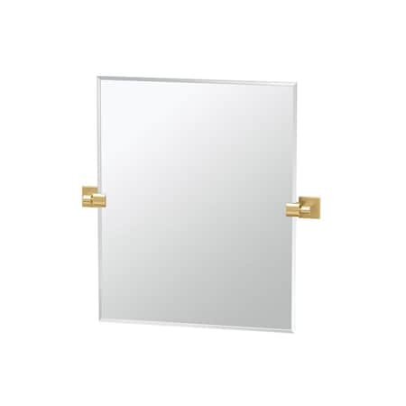 Gatco Elevate 24" Framed Rectangle Mirror, Brush Brass 4069SM