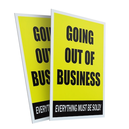 Signmission Going Out Of Business, Plastic Signs Only 24 Inch x 36 Inch, Corrugated Plastic, 2PK CSB-2436-2PACK-Going Out Of Business