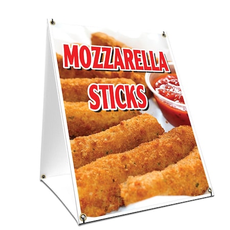 Signmission Mozzerella Sticks, 36 Inch x 24 Inch A-frame Yard Sign, Plastic Sign SBC-2436-Mozzerella Sticks