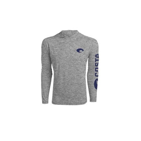 Costa L Long Sleeve Men's Crew Neck Heather Gray Tee Shirt FQA400039-203L