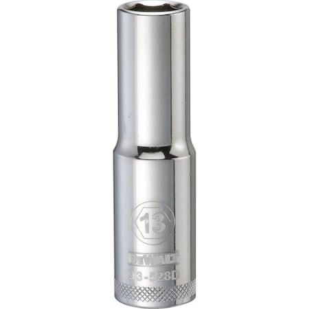 Dewalt Deep Socket, 1/2 Drive, 13 mm, 6 Pt DWMT93528OSP