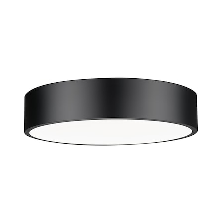 Z-Lite Coronado 1 Light Flush Mount, Matte Black, 20 In W 1017F20-MB-LED