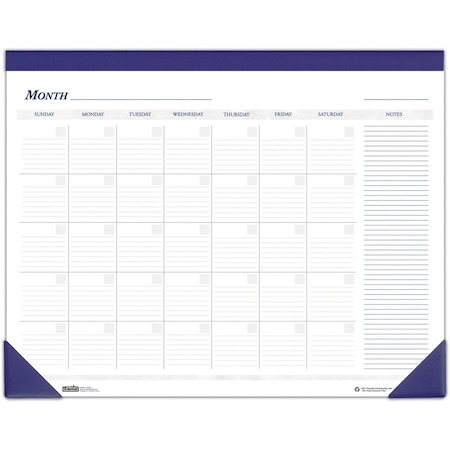 House Of Doolittle Doolittle, Nondated Desk Pad Calendar, 22 X 17, Blue 464
