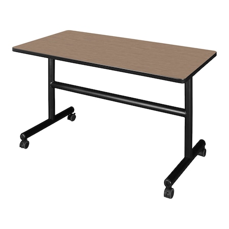 Regency Kobe Flip-Top Training Nesting Table, 48 in W, 24 in L, Noble Oak MKFT4824NO
