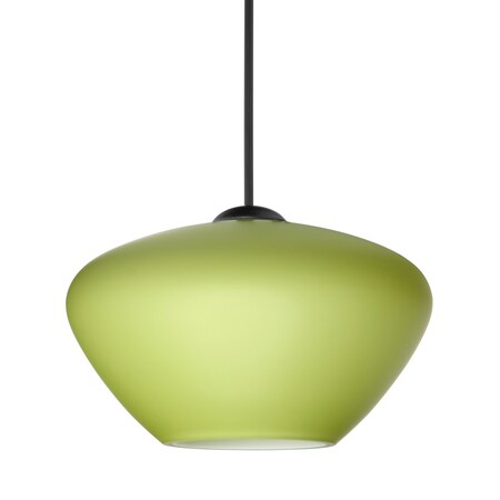 Besa Lighting Besa Peri Pendant, Chartreuse, Black Finish, 1x 50W MAX GY6.35 Base 1XT-541035-BK
