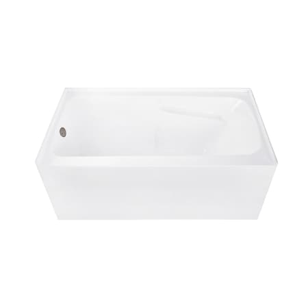 Kingston Brass 54" Acrylic Rectangular 3-Wall Alcove Tub Combo w/ Armrests in Glossy White/Oil Rubbed Bronze CVTAP543023L5