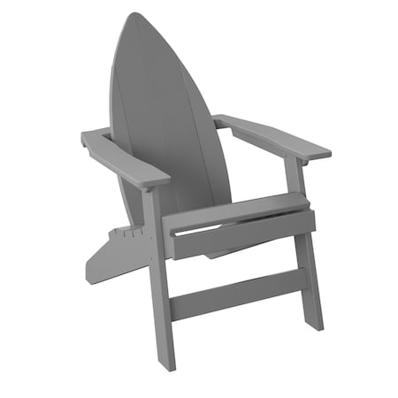 Polybird SURFBOARD ADIRONDACK-NOSE CHAIR.      LIGHT GRAY POLYBIRD P81
