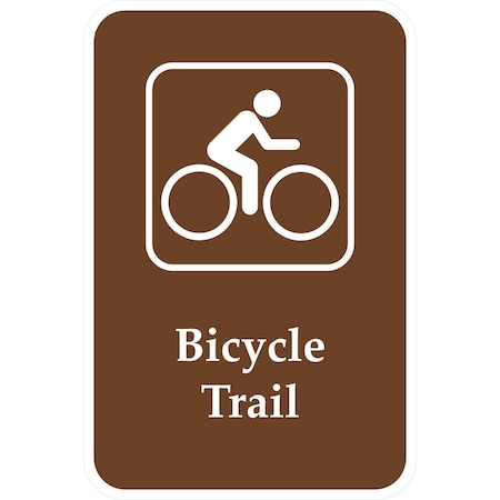 Lyle Bicycle Trail (W/Sym), 12x18, Non-Reflective, Brown G-4654-NA_12x18