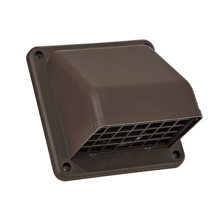 Lambro Hood Vent, 4 in Duct, Plastic Hood, Brown Hood 1471B