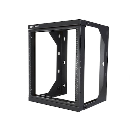 Networx 22U Adjustable Depth Open Frame Swing Out Wall Mount Rack - 301 Series, Flat Packed WMR-S301-22U