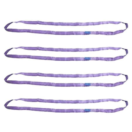Mytee Products Round Sling 4ft Purple 2600# Vertical 2100 # Choker 5200 # Basket - P..., 4PK RSL-4-2600x4