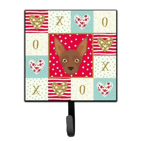 Carolines Treasures 4.25 x 1 x 7 in. Abyssinian Sand Terrier Love Leash or Key Holder CK5179SH4