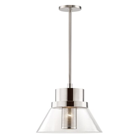 Hudson Valley Lighting Paoli 1 Light Pendant 15.5 In. Polished Nickel 4032-PN