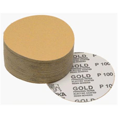 Mirka Abrasives 23-379-320 Gold 6 in. PSA Autobox Discs, 100 - box, 320-grit MRK-23-379-320