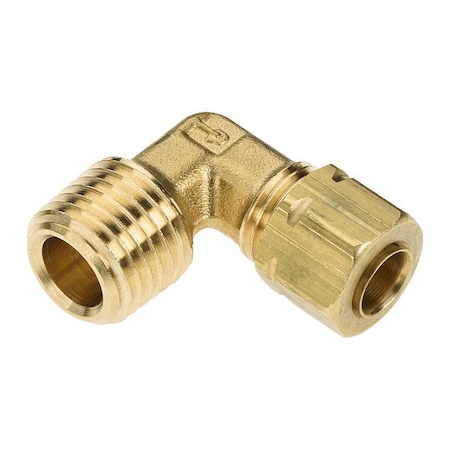Parker Elbow, Brass, Comp. 1/4 in, MNPT 1/4 in 169CA-4-4