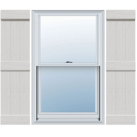 Ekena Millwork Timberthane Rustic 3 Board Joined Board-n-Batten Faux Wood Shutters w/End Batten, 16 1/8W x 73H, PR FBJ06B16X073RUF