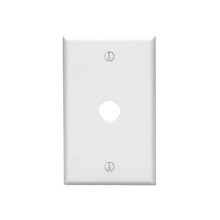 Leviton Telephone/Cable Wallplate, Standard Size, Gang 1, White 88017