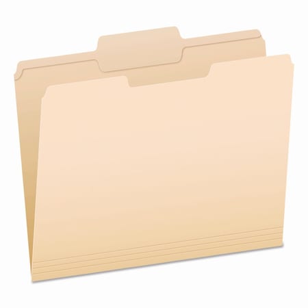 Pendaflex Reinforced Top Tab Manila File Folders, 1/3-Cut Tabs: Center Position, Letter Size, Manila, 100PK R752 1/3-2
